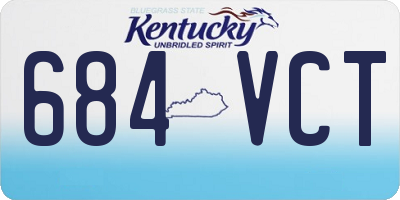 KY license plate 684VCT