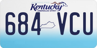 KY license plate 684VCU