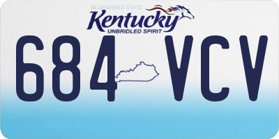 KY license plate 684VCV
