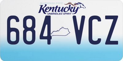 KY license plate 684VCZ