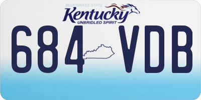 KY license plate 684VDB