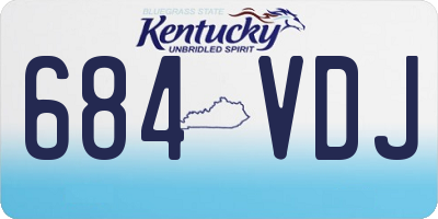 KY license plate 684VDJ