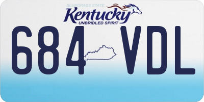 KY license plate 684VDL