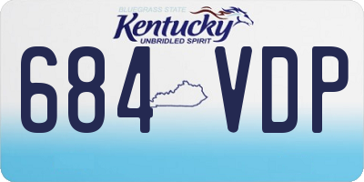 KY license plate 684VDP