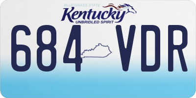 KY license plate 684VDR