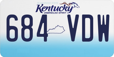 KY license plate 684VDW