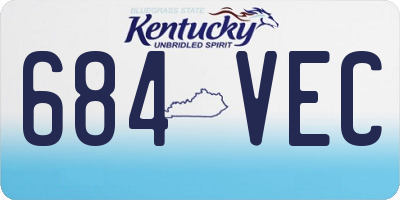 KY license plate 684VEC