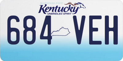 KY license plate 684VEH