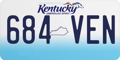 KY license plate 684VEN