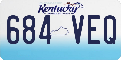 KY license plate 684VEQ