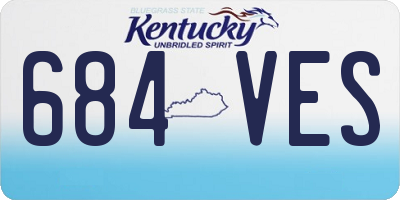 KY license plate 684VES