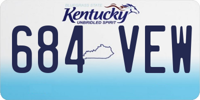 KY license plate 684VEW
