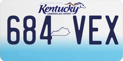 KY license plate 684VEX
