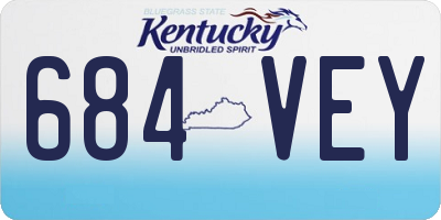 KY license plate 684VEY