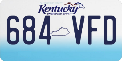 KY license plate 684VFD