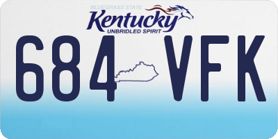 KY license plate 684VFK