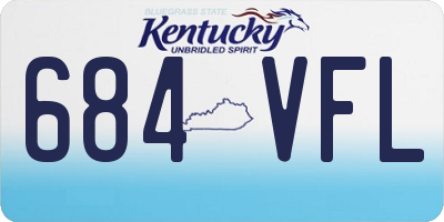 KY license plate 684VFL