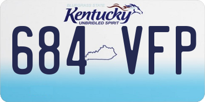 KY license plate 684VFP