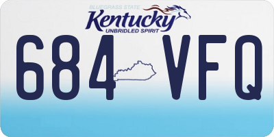 KY license plate 684VFQ