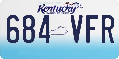KY license plate 684VFR
