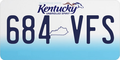 KY license plate 684VFS