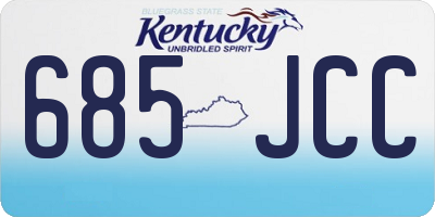 KY license plate 685JCC