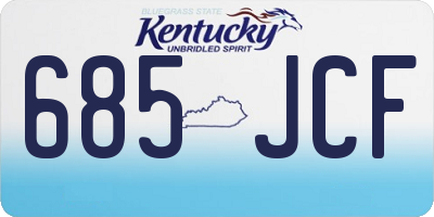 KY license plate 685JCF