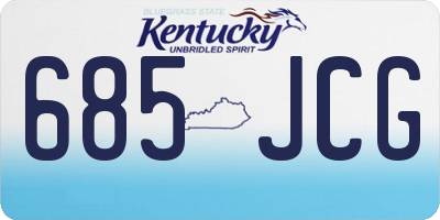 KY license plate 685JCG