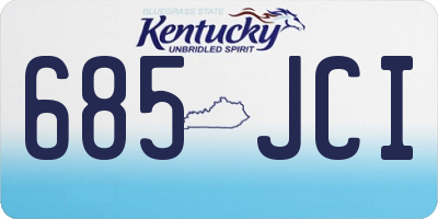 KY license plate 685JCI