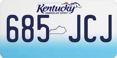 KY license plate 685JCJ