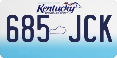 KY license plate 685JCK