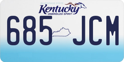 KY license plate 685JCM