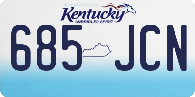 KY license plate 685JCN