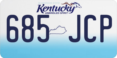 KY license plate 685JCP