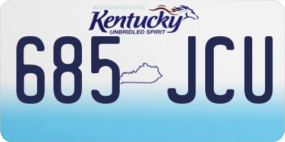 KY license plate 685JCU