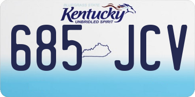 KY license plate 685JCV