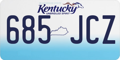 KY license plate 685JCZ