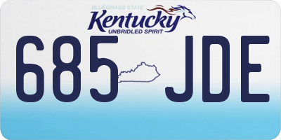 KY license plate 685JDE