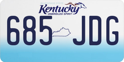 KY license plate 685JDG