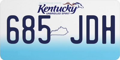 KY license plate 685JDH