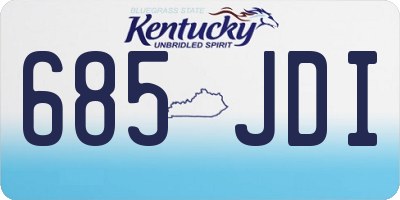 KY license plate 685JDI