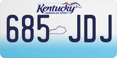 KY license plate 685JDJ