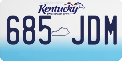KY license plate 685JDM