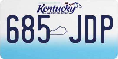 KY license plate 685JDP