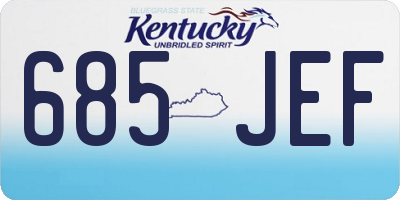 KY license plate 685JEF