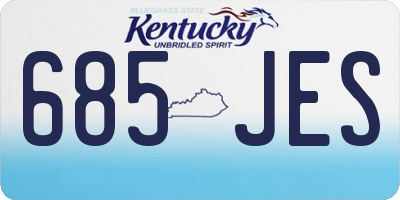 KY license plate 685JES