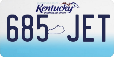 KY license plate 685JET