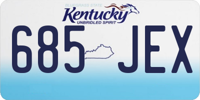KY license plate 685JEX