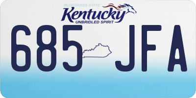 KY license plate 685JFA