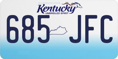 KY license plate 685JFC